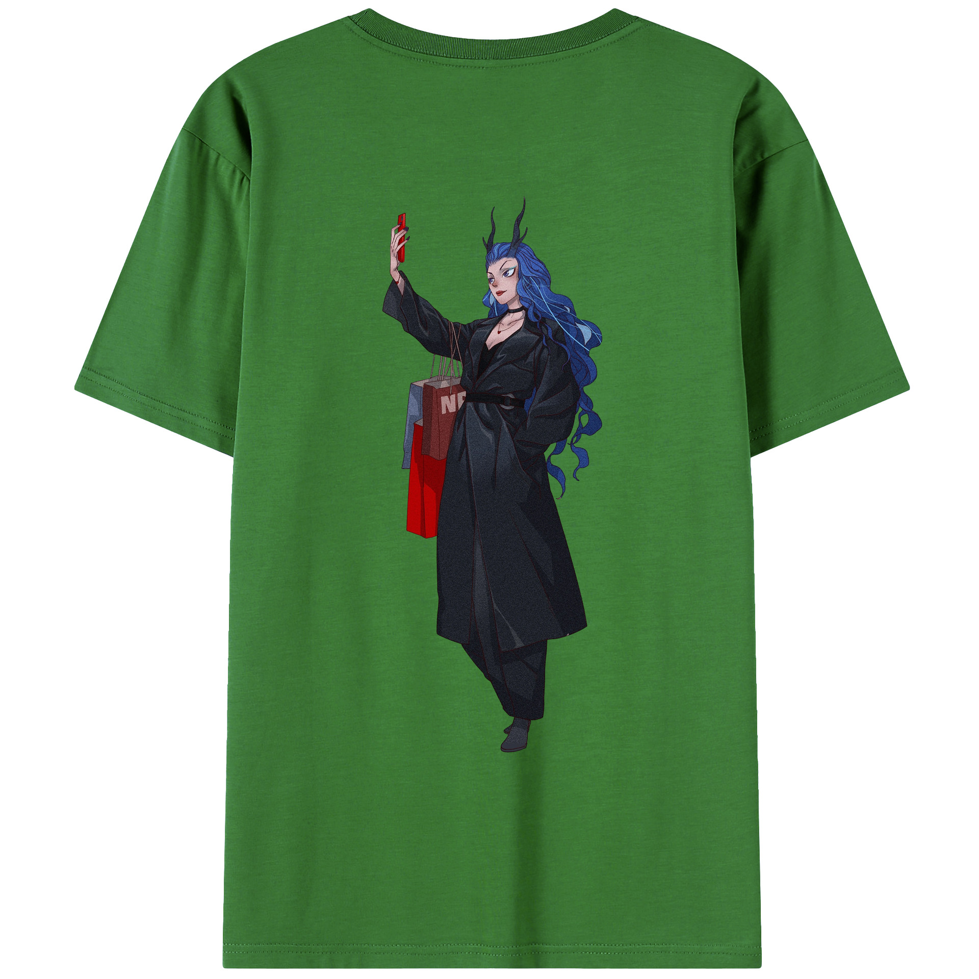 （画像用） Ne Zha 2 ナタ 魔童の大暴れ レディース半袖Tシャツ(バックプリント)